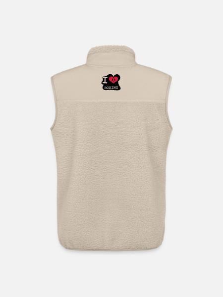 I Love Boxing - Unisex Sherpa Gilet by Stanley/Stella - beige