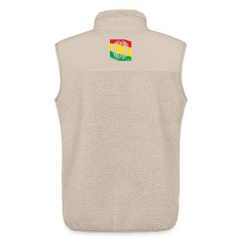 Lion in Rasta style - Unisex Sherpa Gilet by Stanley/Stella - beige - Back - AI Model Male 178 light (178cm)
