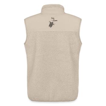 Save the Ocean - Turtle - Unisex Sherpa Gilet by Stanley/Stella - beige - Back - AI Model Male 178 light (178cm)