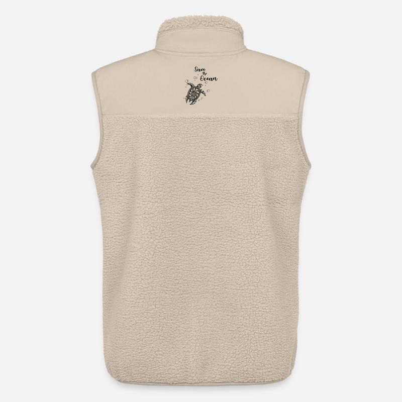 Save the Ocean - Turtle - Unisex Sherpaweste von Stanley/Stella - Beige