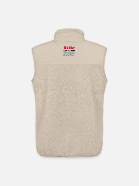 Bitte viel Zucker - Unisex Sherpaweste von Stanley/Stella - Beige