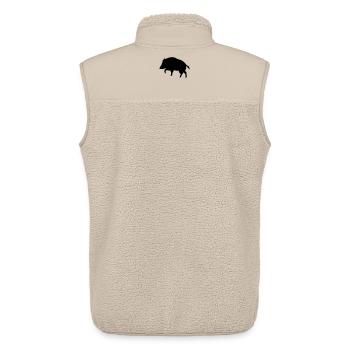 wildschwein tier jäger - Unisex Sherpaweste von Stanley/Stella - Beige - Hinten - AI Model Male 178 light (178cm)