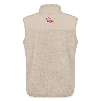 Zwei Herzen Regenbogen Infinity Love CSD LGBT - Unisex Sherpaweste von Stanley/Stella - Beige - Hinten - AI Model Male 178 light (178cm)