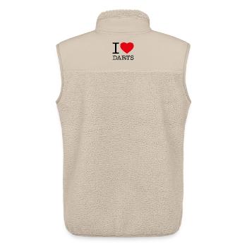 J'AIME LES DARTS - Veste sans manches sherpa unisexe Stanley/Stella - beige - Dos - AI Model Male 178 light (178cm)