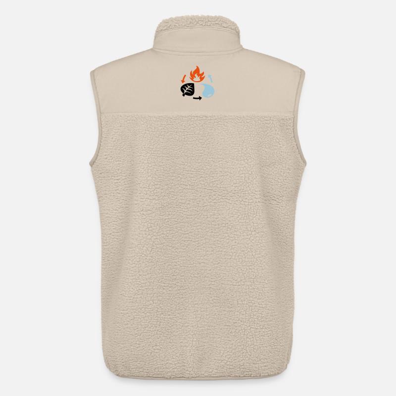 Feu, eau, éléments végétaux - Veste sans manches sherpa unisexe Stanley/Stella - beige