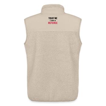 Referee - Schiedsrichter Arbitre - Sport - Match - Veste sans manches sherpa unisexe Stanley/Stella - beige - Dos - AI Model Male 178 light (178cm)