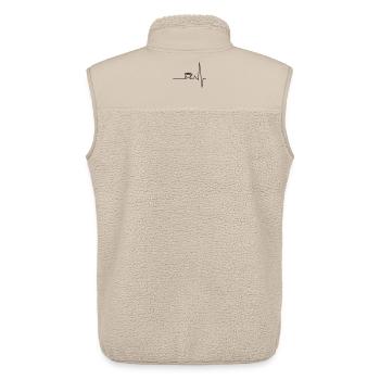 EKG Kaffee Herzschlag - Unisex Sherpaweste von Stanley/Stella - Beige - Hinten - AI Model Male 178 light (178cm)
