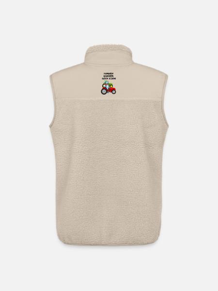zonder boeren geen eten! Trotse boeren tractor - Unisex sherpa bodywarmer Stanley/Stella - beige