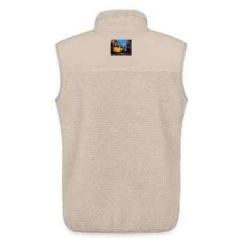 Tram in Lisbon - Unisex Sherpa Gilet by Stanley/Stella - beige - Back - AI Model Male 178 light (178cm)