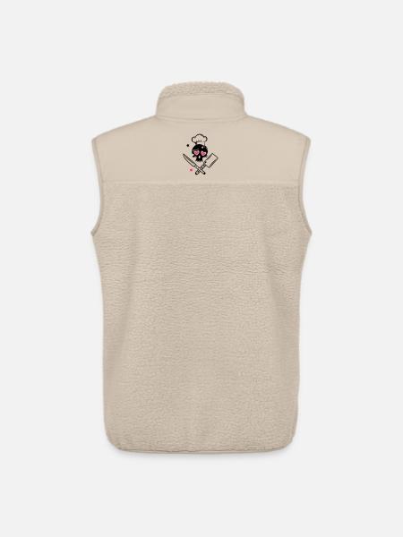 Skull girlie with cooking hat - Unisex Sherpa Gilet by Stanley/Stella - beige