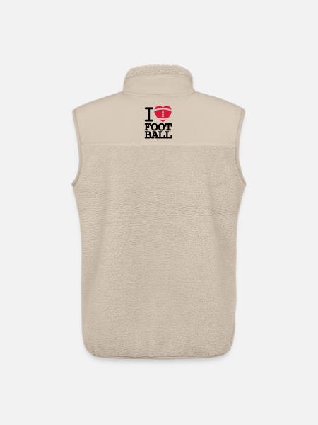 I love football - Stanley/Stella unisex sherpavest - beige