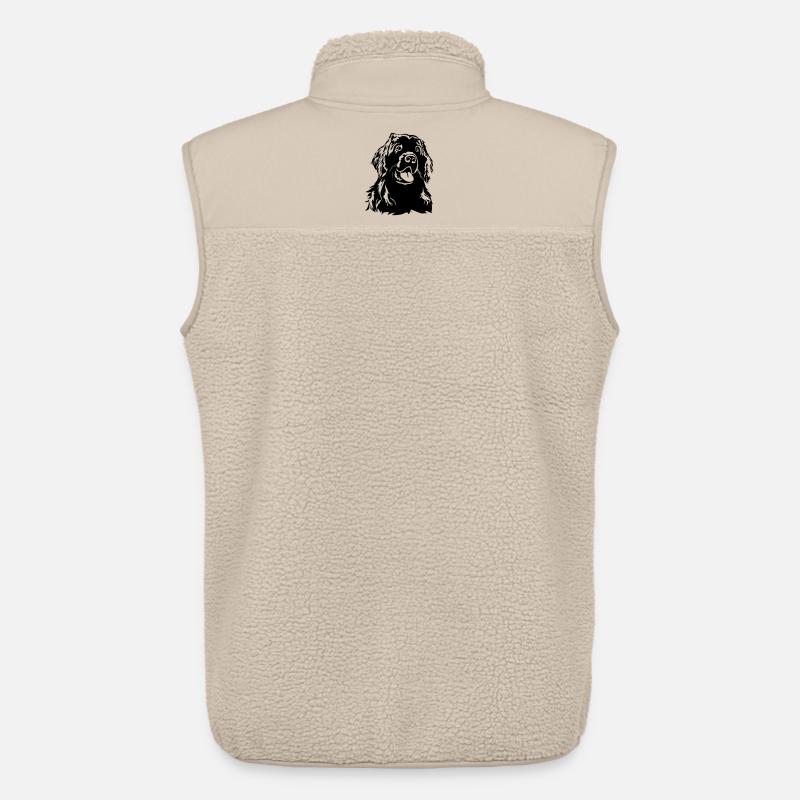 Neufundländer Kopf - Unisex Sherpaweste von Stanley/Stella - Beige