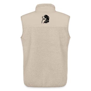 Bernese Mountain Dog head - Unisex Sherpa Gilet by Stanley/Stella - beige - Back - AI Model Male 178 light (178cm)