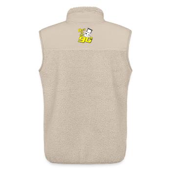 Fête des années 90 , Soirée à thème , Jeux rétro des années 90 (25) - Veste sans manches sherpa unisexe Stanley/Stella - beige - Dos - AI Model Male 178 light (178cm)