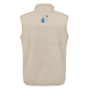 Petits amis goutte d’eau - Veste sans manches sherpa unisexe Stanley/Stella - beige - Dos - AI Model Male 178 light (178cm)