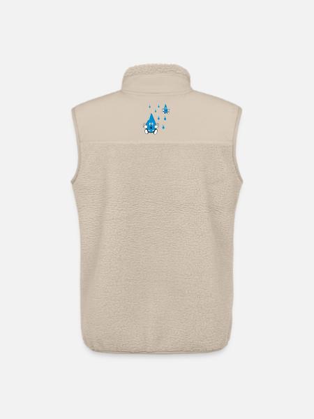 Little Water Drop Friends - Unisex Sherpa Gilet by Stanley/Stella - beige