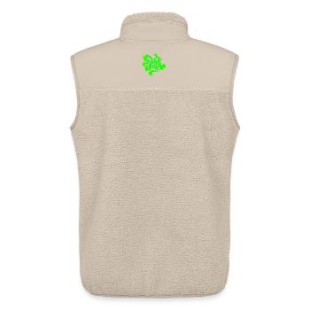Green Neon Punk Text Design - Unisex Sherpa Gilet by Stanley/Stella - beige - Back - AI Model Male 178 light (178cm)