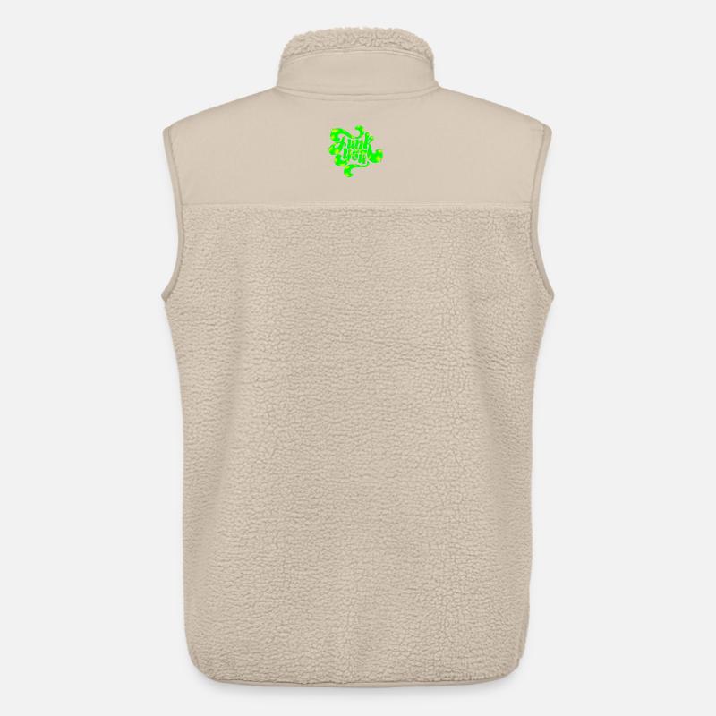 Grünes Neon-Punk-Textdesign - Unisex Sherpaweste von Stanley/Stella - Beige