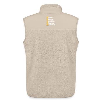 Peter , Vorname,Namensschild,Name,Fun Shirt (25) - Unisex Sherpaweste von Stanley/Stella - Beige - Hinten - AI Model Male 178 light (178cm)
