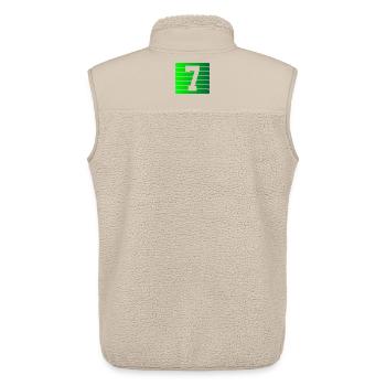 Green Stripe-7 Contrast Design - Unisex Sherpa Gilet by Stanley/Stella - beige - Back - AI Model Male 178 light (178cm)