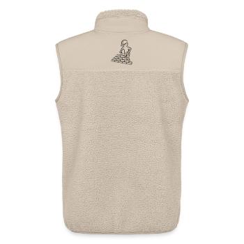 Bauarbeiter mit Maurerkelle, Mörtel und Mauer - Unisex Sherpaweste von Stanley/Stella - Beige - Hinten - AI Model Male 178 light (178cm)
