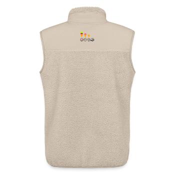 Glace Émotions Glace Drôle Drôle Été Joie - Veste sans manches sherpa unisexe Stanley/Stella - beige - Dos - AI Model Male 178 light (178cm)