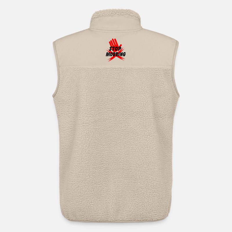 Arrêtez de harceler la main - Veste sans manches sherpa unisexe Stanley/Stella - beige