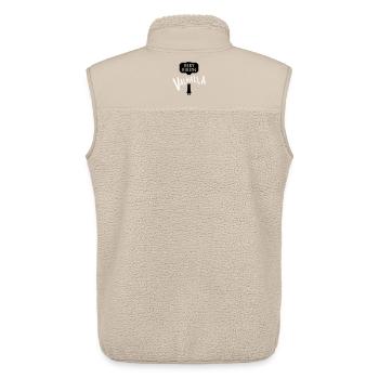 Emblème du guerrier nordique Valhalla - Veste sans manches sherpa unisexe Stanley/Stella - beige - Dos - AI Model Male 178 light (178cm)