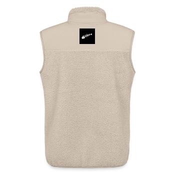 Fish Shirt Fish Motif,Fishing Clothing Gift - Unisex Sherpa Gilet by Stanley/Stella - beige - Back - AI Model Male 178 light (178cm)