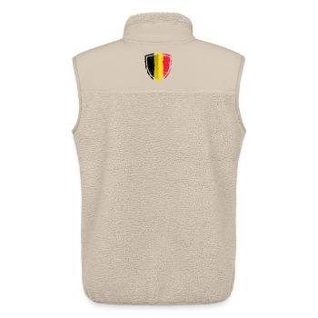 German Flag Shield Emblem - Unisex Sherpa Gilet by Stanley/Stella - beige - Back - AI Model Male 178 light (178cm)