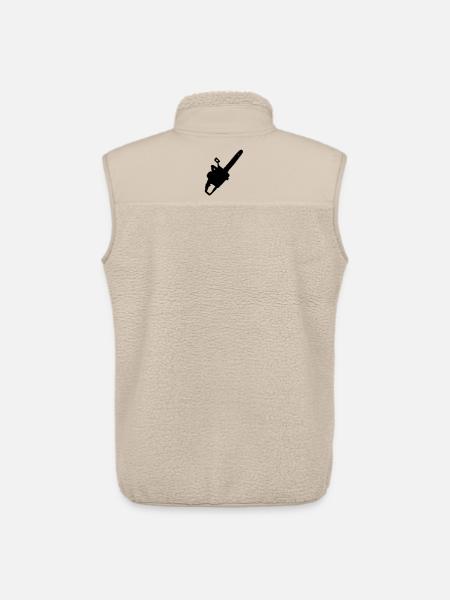 Chainsaw for jackdaw, carpenter or woodbewe - Unisex Sherpa Gilet by Stanley/Stella - beige