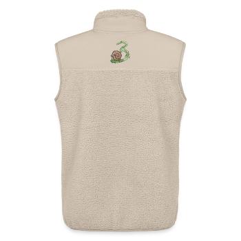3rd birthday snail - 3 year old gift - Unisex Sherpa Gilet by Stanley/Stella - beige - Back - AI Model Male 178 light (178cm)