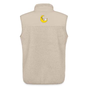 Sheep moon sleeping cute gift - Unisex Sherpa Gilet by Stanley/Stella - beige - Back - AI Model Male 178 light (178cm)