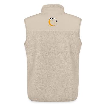 sleeping moon with a striped sleeping cap - Unisex Sherpa Gilet by Stanley/Stella - beige - Back - AI Model Male 178 light (178cm)