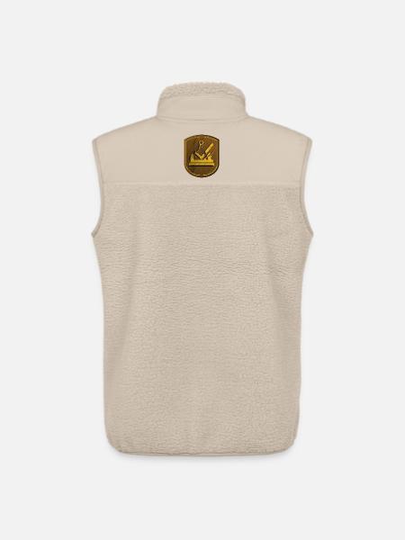 Guild tecken snickare snickare 3D trä emblem - Unisex sherpaväst Stanley/Stella - beige