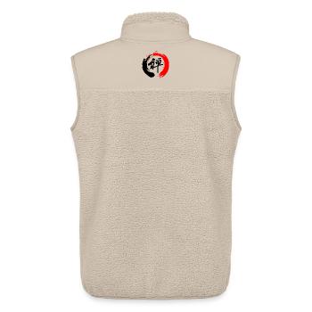 Zen enso zen circle red and black - Unisex Sherpa Gilet by Stanley/Stella - beige - Back - AI Model Male 178 light (178cm)