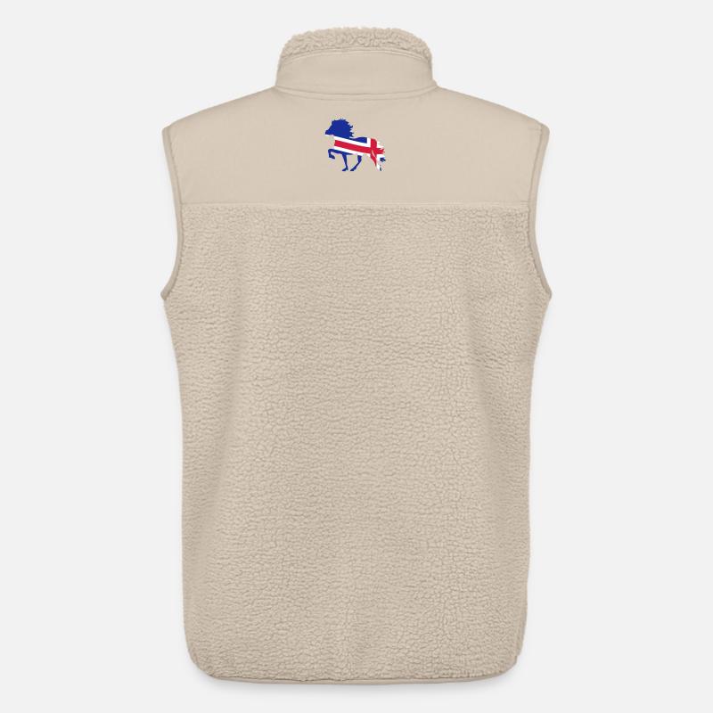 Islandpferd Flagge - Unisex Sherpaweste von Stanley/Stella - Beige