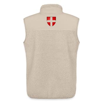 Wirsing - Unisex Sherpaweste von Stanley/Stella - Beige - Hinten - AI Model Male 178 light (178cm)