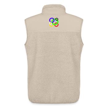 Design Farbige Ringe - Unisex Sherpaweste von Stanley/Stella - Beige - Hinten - AI Model Male 178 light (178cm)