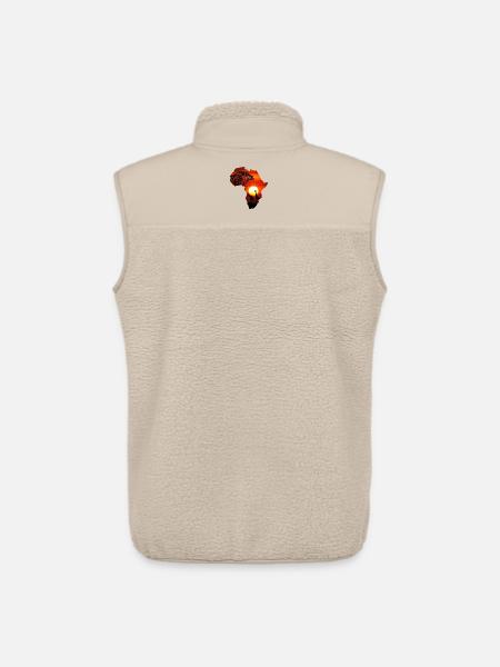 Afrika safari kontinent - Stanley/Stella unisex sherpavest - beige