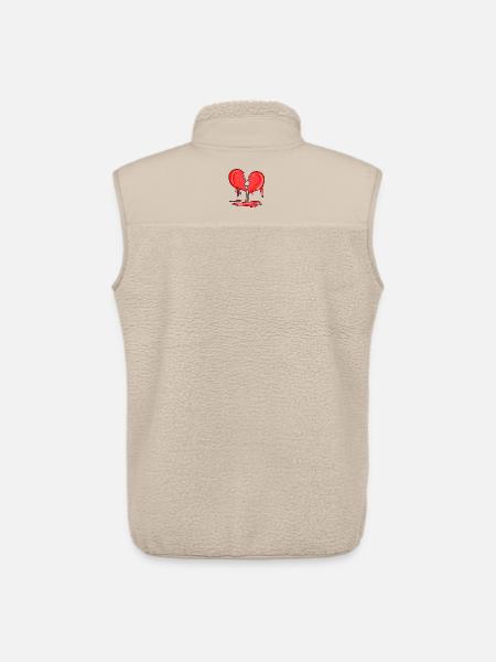 Broken heart - Unisex Sherpa Gilet by Stanley/Stella - beige