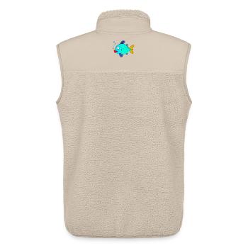 fish with blubber bubbles - Unisex Sherpa Gilet by Stanley/Stella - beige - Back - AI Model Male 178 light (178cm)
