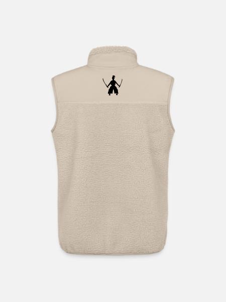 Épéiste japonais debout 2 épées - Veste sans manches sherpa unisexe Stanley/Stella - beige