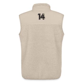 Johan - Unisex Sherpaweste von Stanley/Stella - Beige - Hinten - AI Model Male 178 light (178cm)