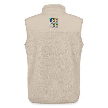ANDERS UND TRADITIONELL SEIN - Unisex Sherpaweste von Stanley/Stella - Beige - Hinten - AI Model Male 178 light (178cm)