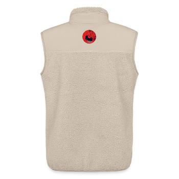 AdemJashari - Unisex Sherpaweste von Stanley/Stella - Beige - Hinten - AI Model Male 178 light (178cm)