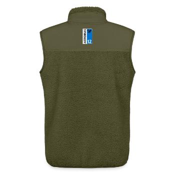 Aveyronnais - Unisex Sherpa Gilet by Stanley/Stella - khaki - Back - AI Model Male 178 light (178cm)