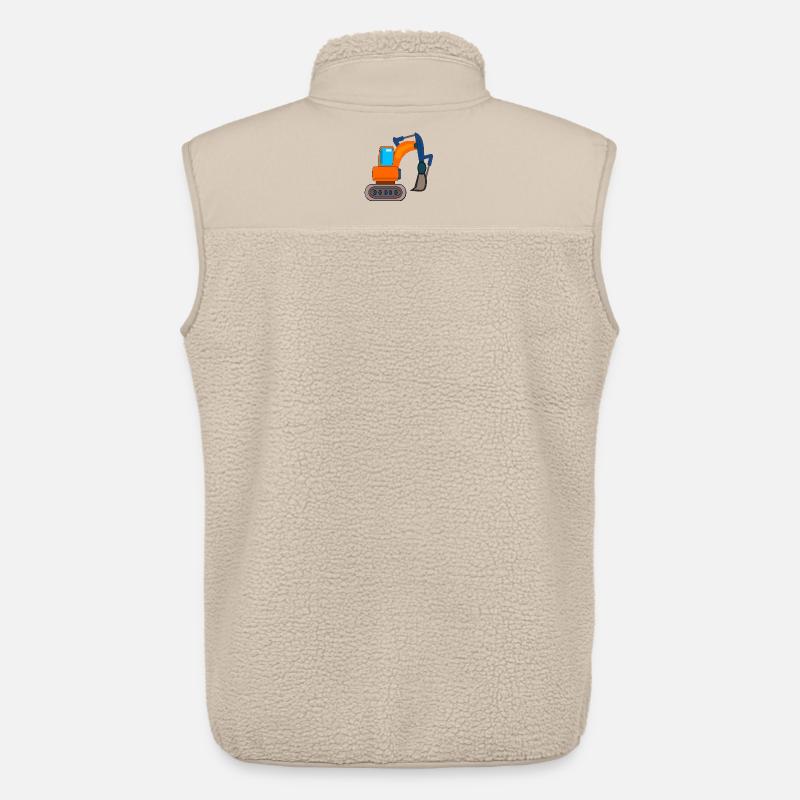 BAUSTELLE BAGGER KINDER BAGGERN - Unisex Sherpaweste von Stanley/Stella - Beige