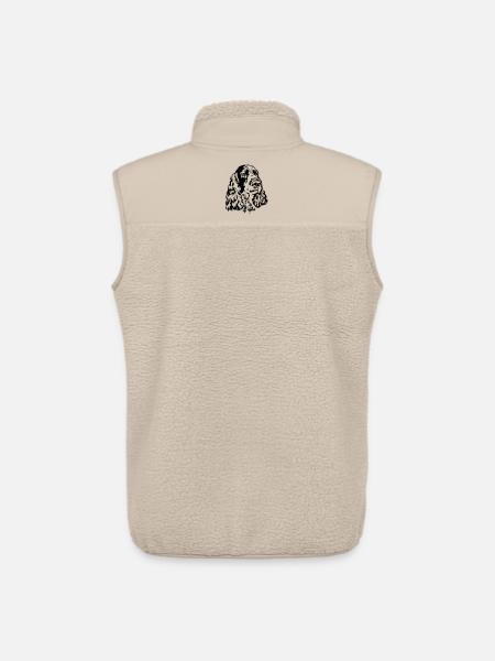 English Springer Spaniel Head - Unisex Sherpa Gilet by Stanley/Stella - beige