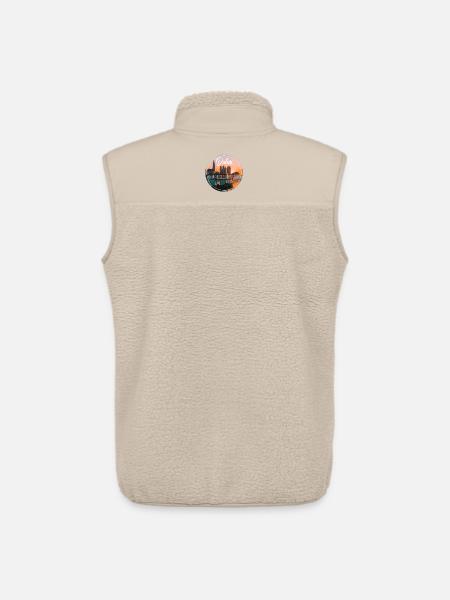 Dubai Sunset Skyline Boat - Unisex Sherpa Gilet by Stanley/Stella - beige